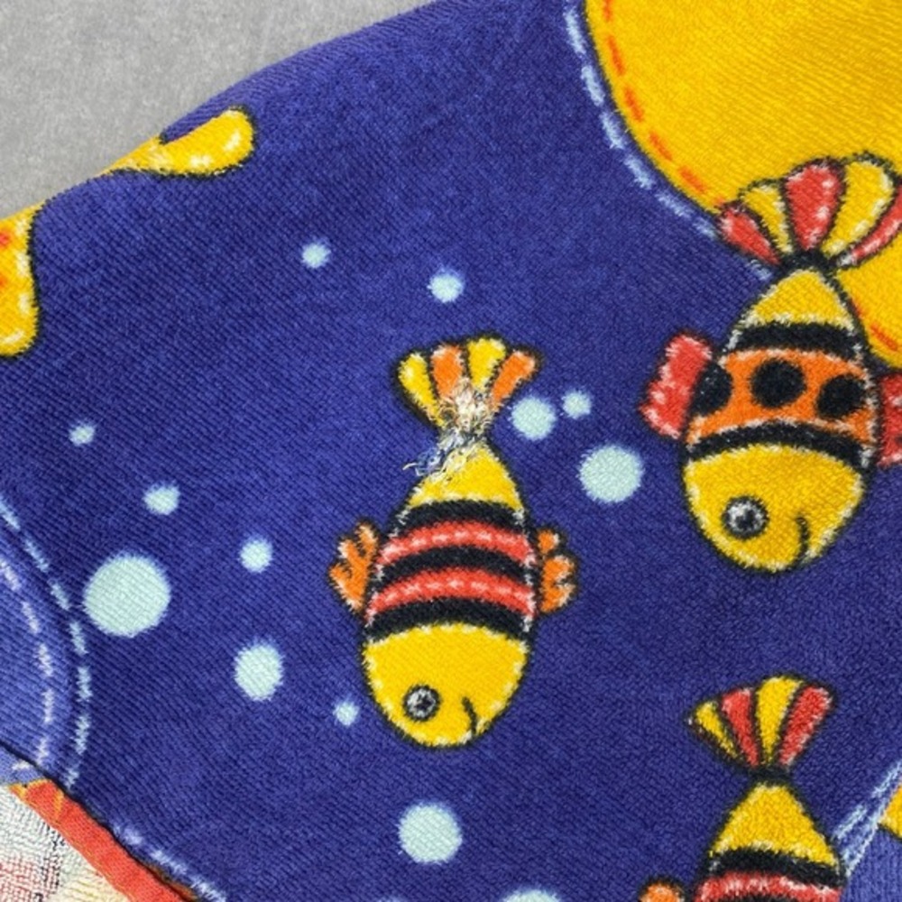 Vtg Aloha Beach Towel Colorful‎ Underwater Sea Animals Octopus Crab 100% Cotton - Picture 6 of 6